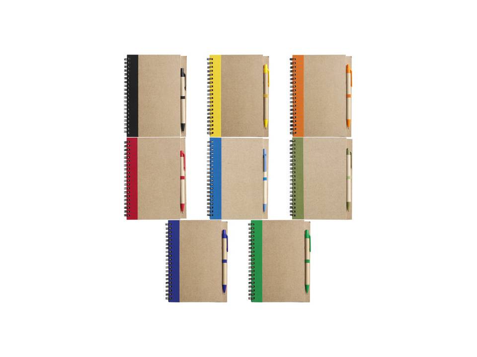 Wire bound notebook with ballpen