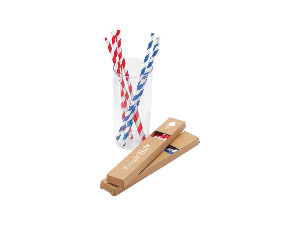 Ecologische set met 10 papieren rietjes