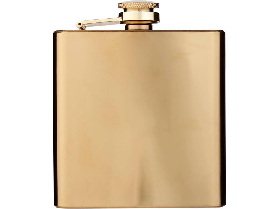 Elixer 175 ml gold hip flask 1