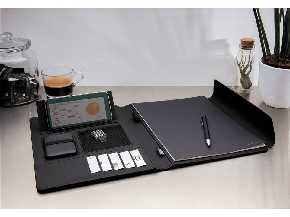 Fiko wireless charging portfolio A4 with powerbank 9