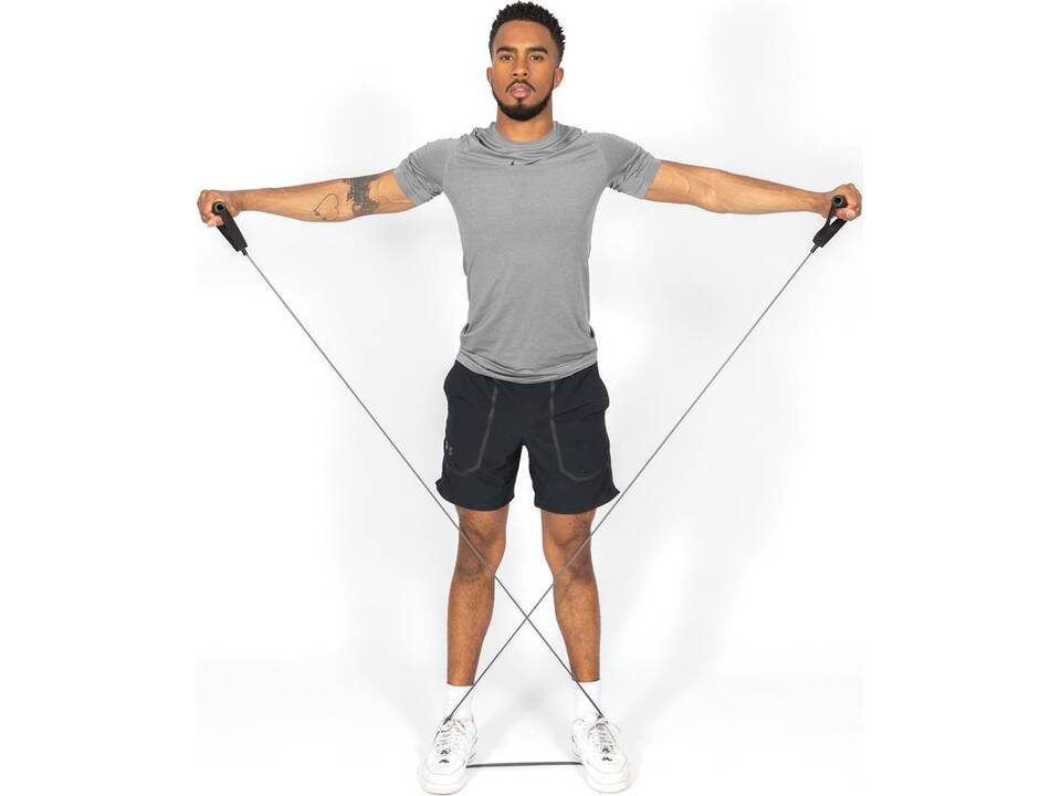 Fitness heavy resistance tube in pouch 8