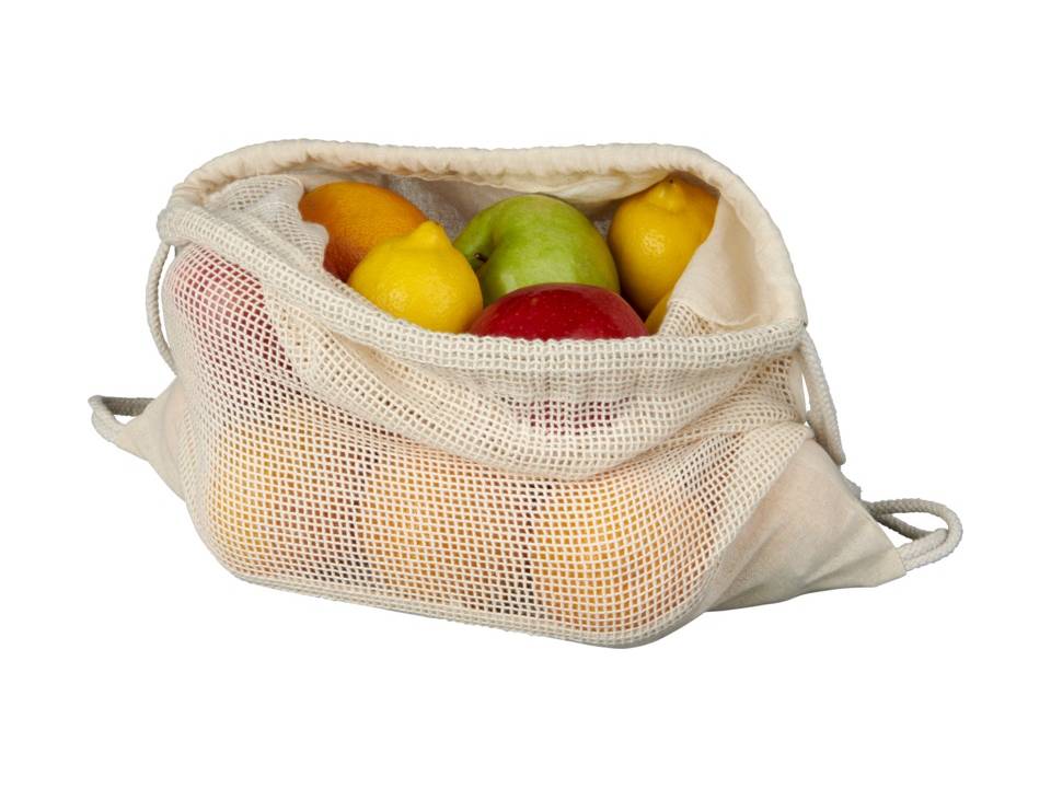 Maine mesh cotton drawstring backpack