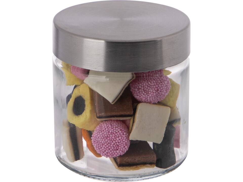 Glass jar stainless steel lid 0,35l with Allsorts Liquorice 1