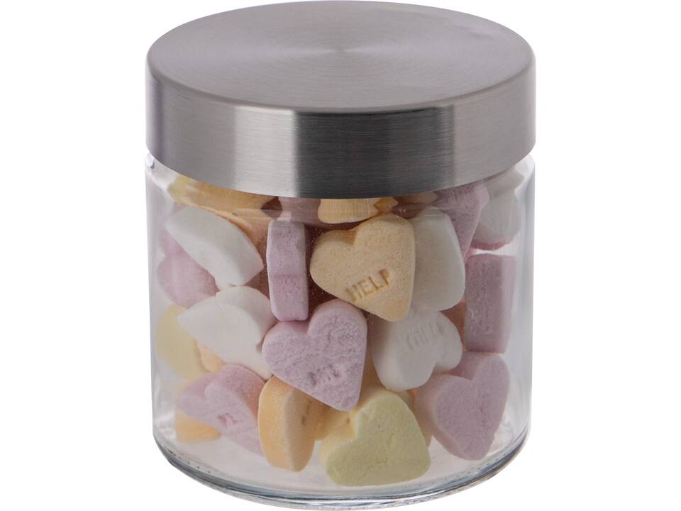 Glass jar stainless steel lid 0,35l with Fruit Hearts 1