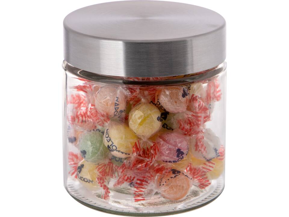 Glass jar stainless steel lid 0,9l with Napoleon fruitmix 1