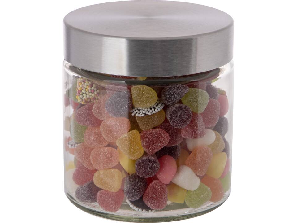 Glass jar stainless steel lid 0,9l with Tum Tum 1