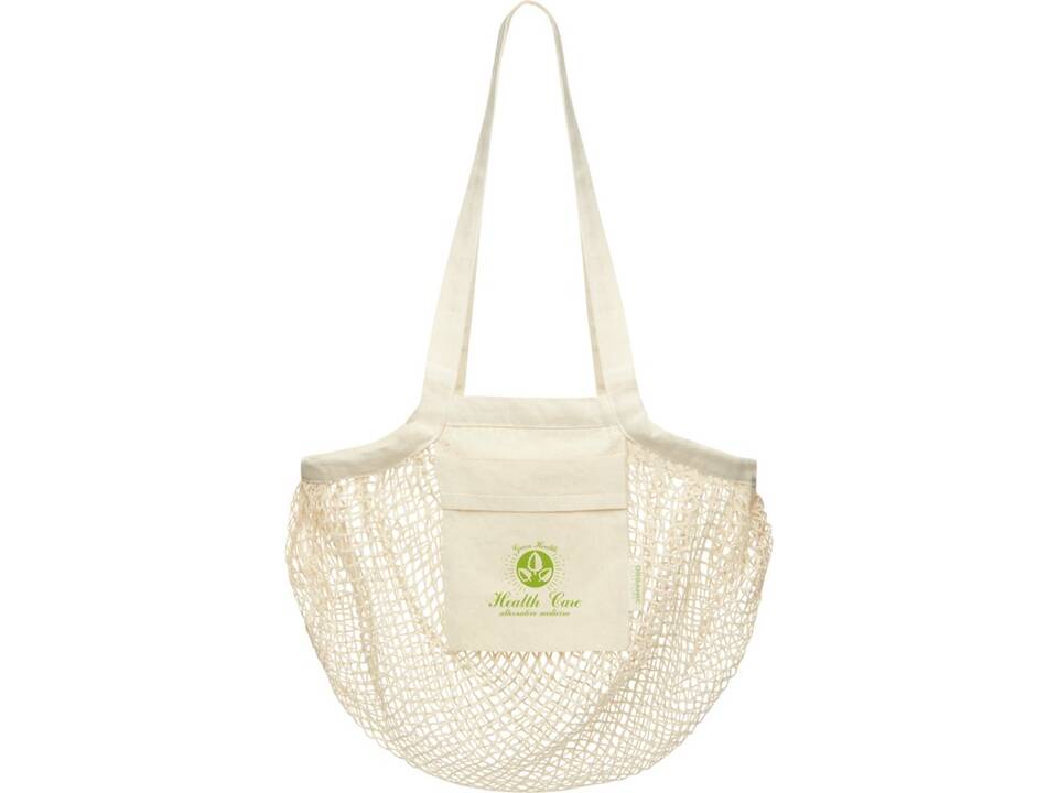 Pune 100 g/m2 GOTS organic mesh cotton tote bag 31