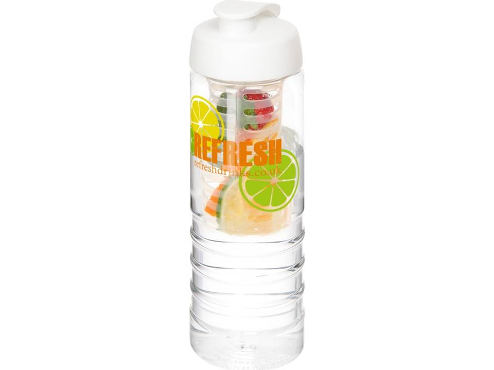 H2O Treble 750 ml flip lid bottle & infuser 8