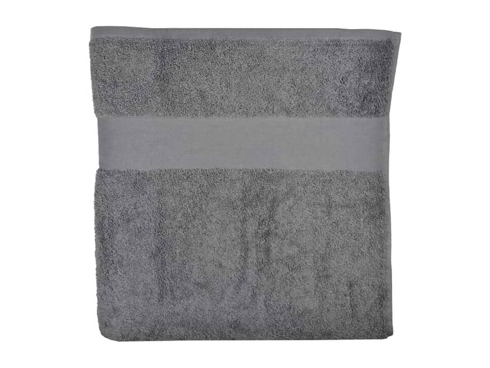 Handdoek van organisch katoen 100 x 50 cm grijs