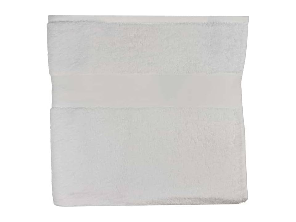 Handdoek van organisch katoen 100 x 50 cm wit