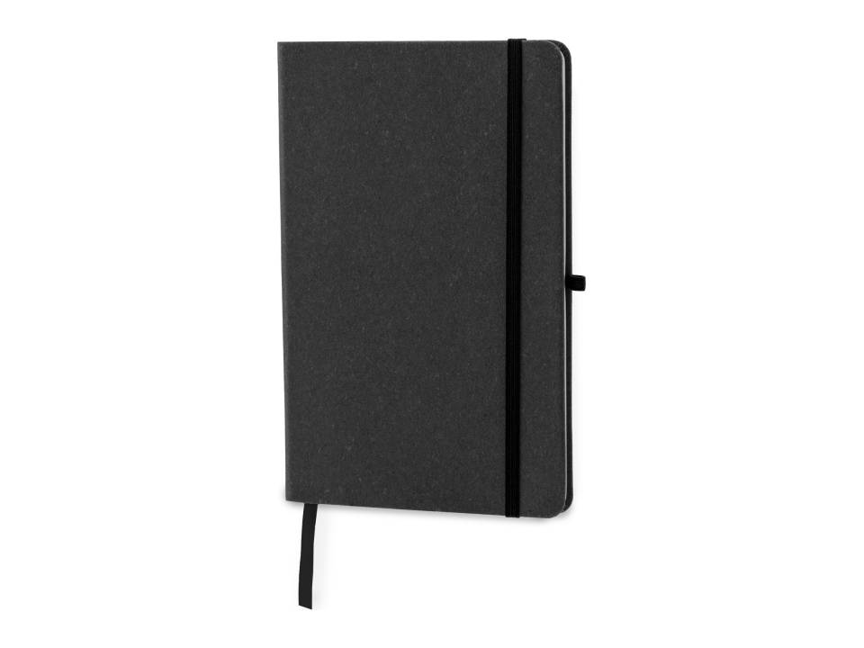 Hardcover Notebook A5 Recycled Leer-zwart
