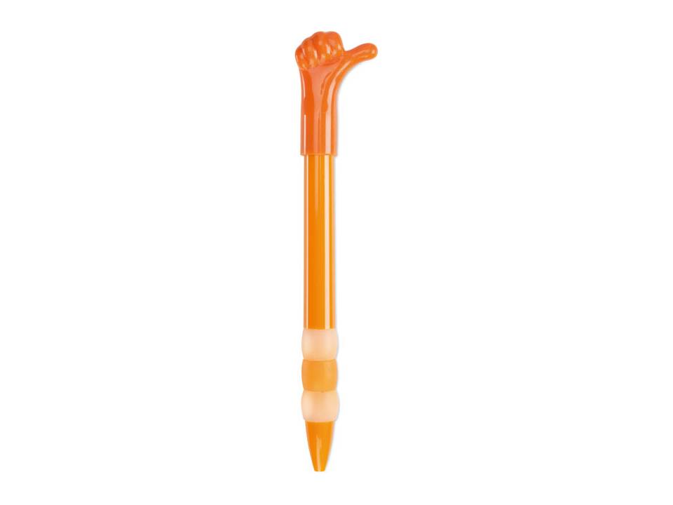 Hello pen met dop in vorm van hand