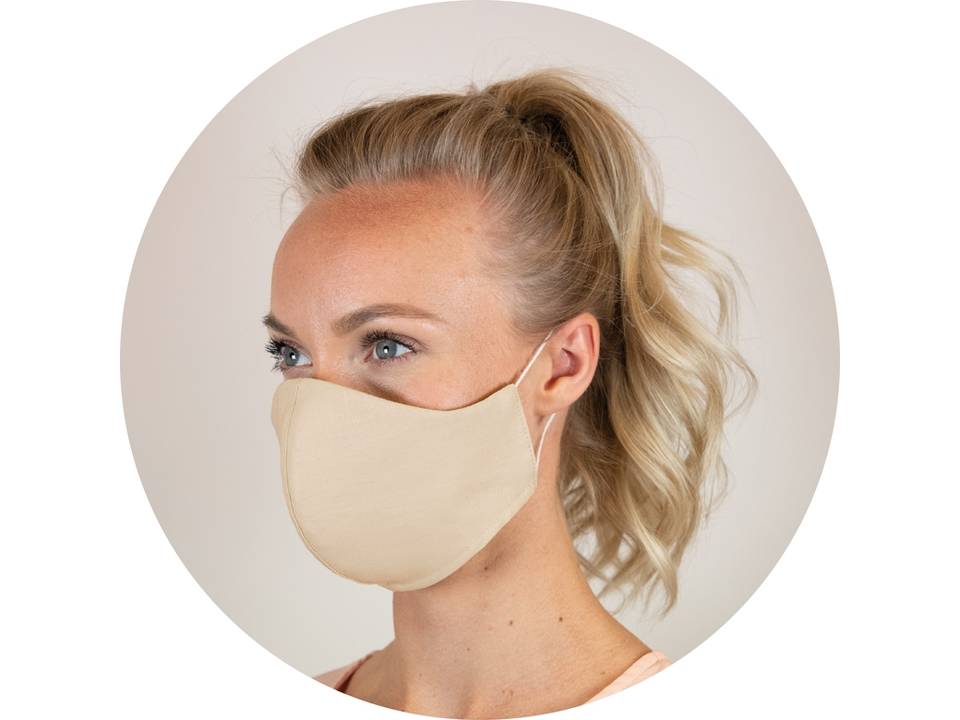 Re-usable face mask med cotton 3-layer Made in Europe 1