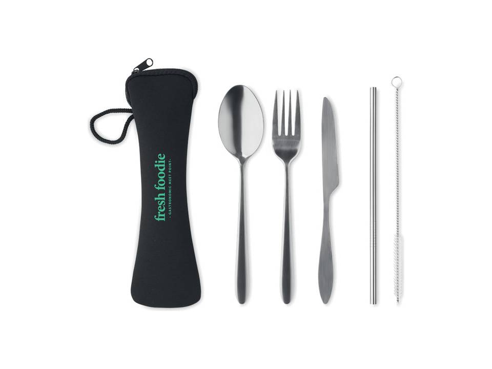 Re-usable stainless steel cutlery set 8