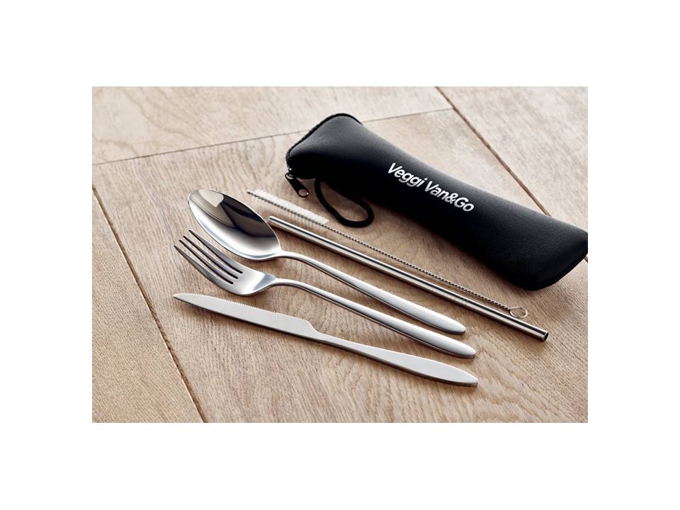 Re-usable stainless steel cutlery set 9