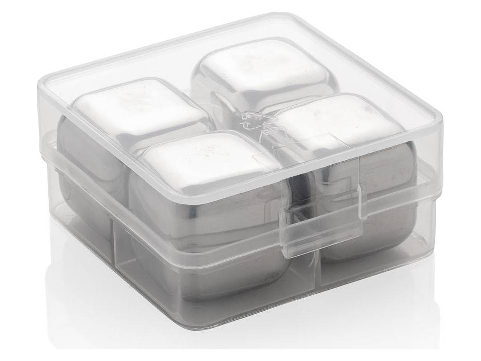 Re-usable stainless steel ice cubes 4pc 3