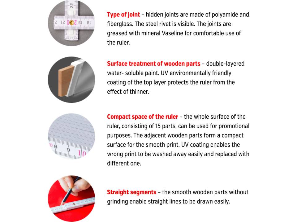 Wooden folding ruler Block 73 3