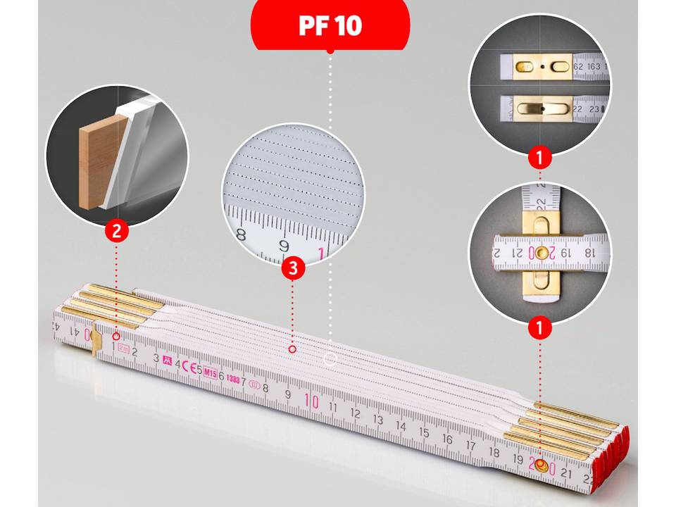 Wooden folding ruler Perfekt 10 3