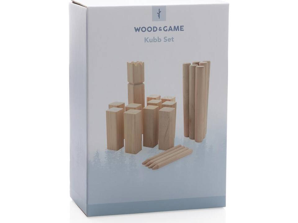 Wooden kubb set 6