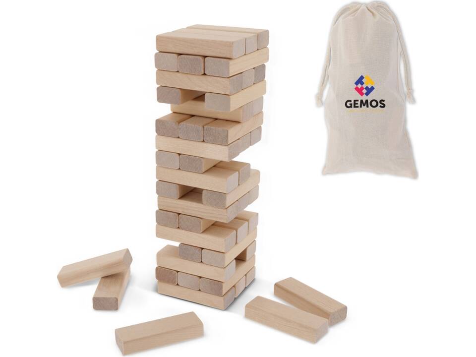Tower game wood in pouch 4