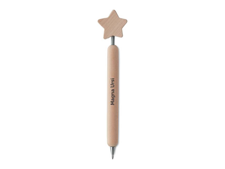 Wooden ball pen with star 2