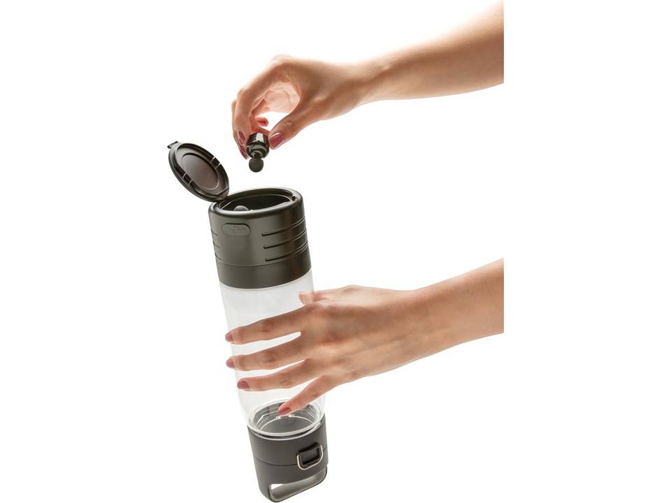 Hydrate bottle with true wireless earbuds 7