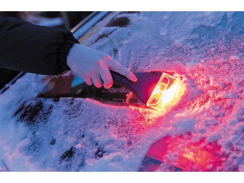 Ice scraper with COB and safety function 11