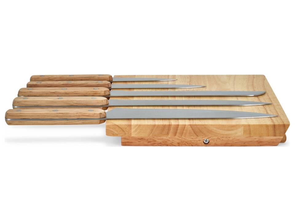 Livoo Set of 5 knives and magnetic holder 3