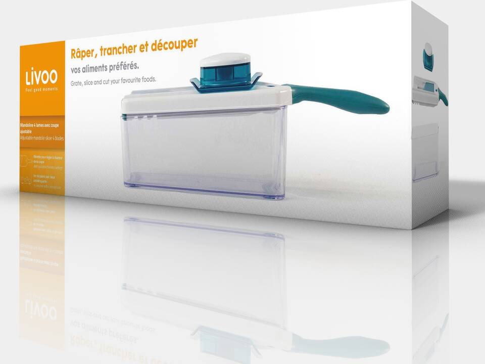 Livoo Adjustable mandolin slicer 4 blades 4