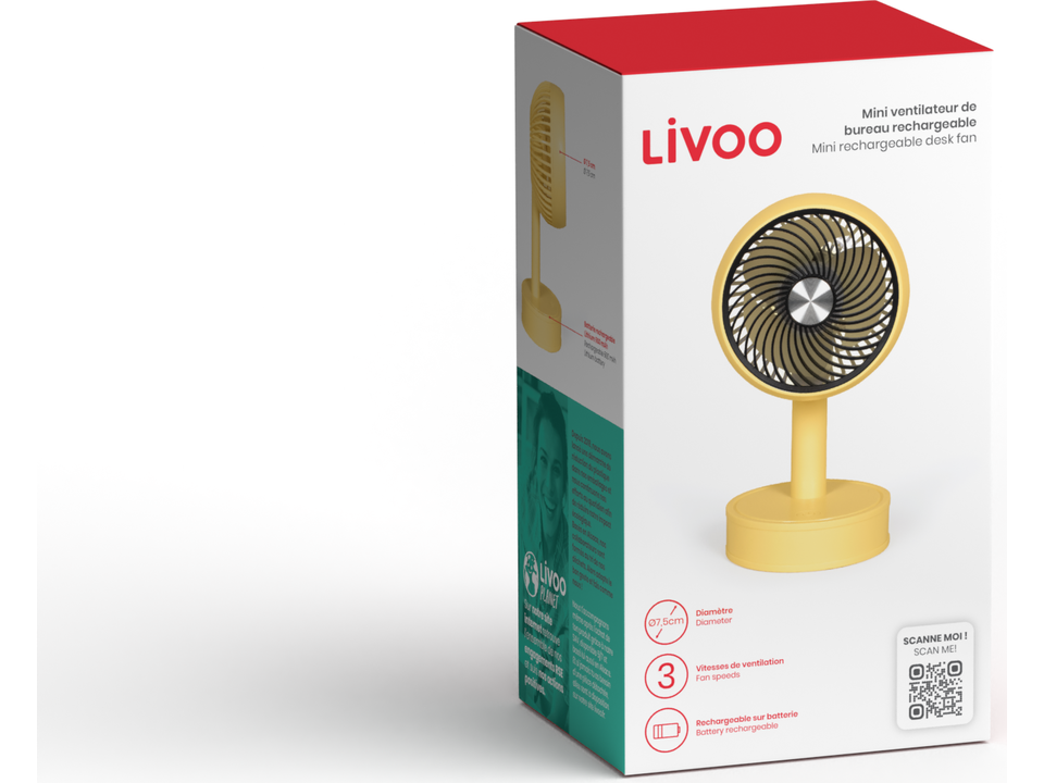 Mini rechargeable desk fan 11