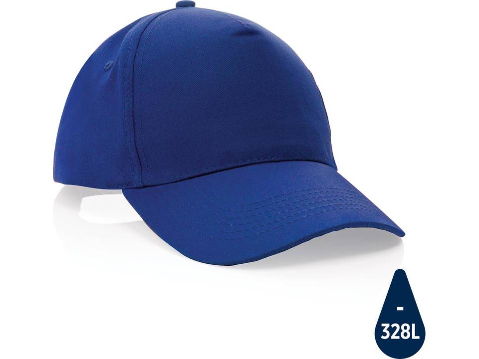 Impact 5 panel 190gr Recycled cotton cap with AWARE™ tracer 3