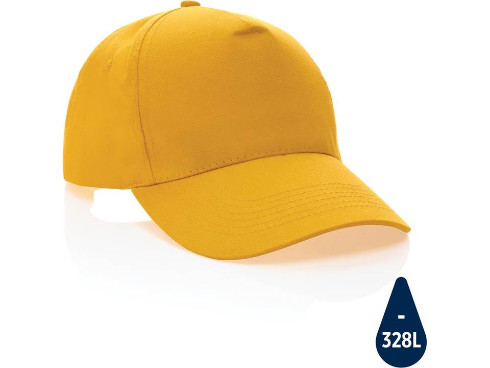 Impact 5 panel 190gr Recycled cotton cap with AWARE™ tracer 5
