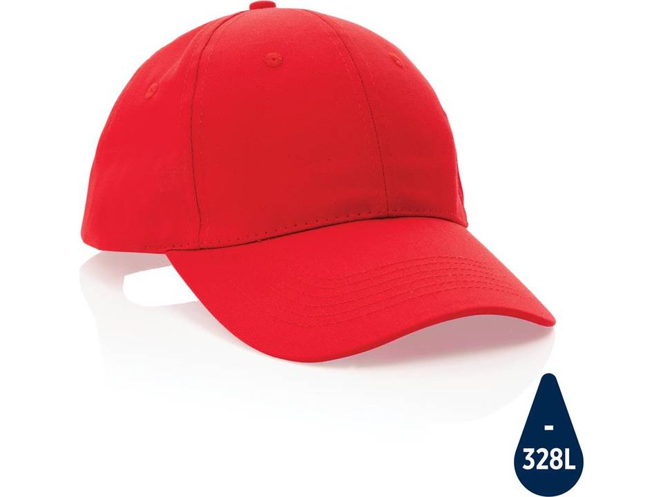 Impact 6 panel 190gr Recycled cotton cap with AWARE™ tracer 10