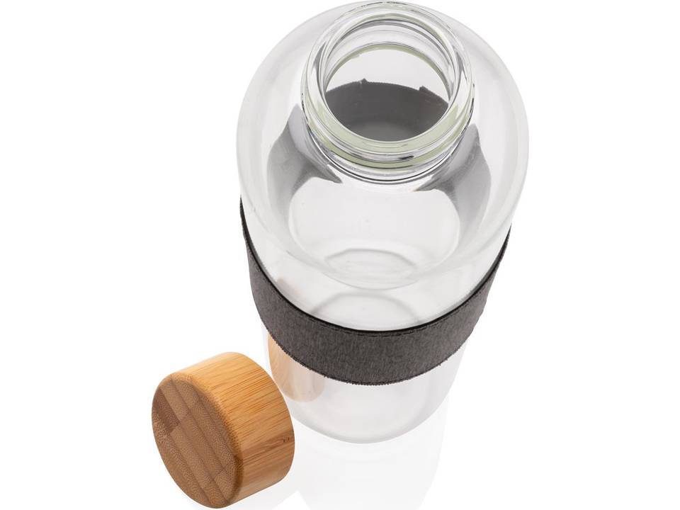 Impact borosilicate glass bottle with bamboo lid 2