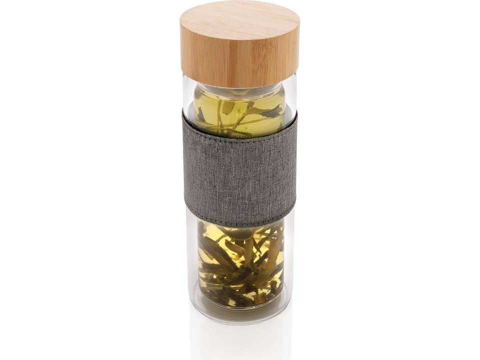 Impact double wall borosilicate glass bottle 5