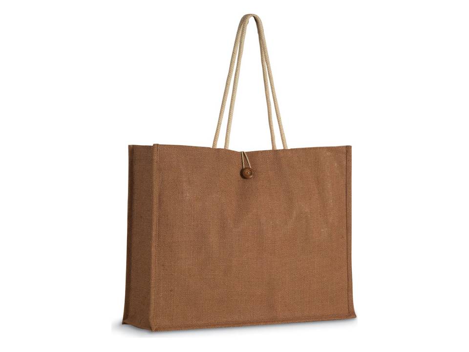 Jute shopper bag with handles 2