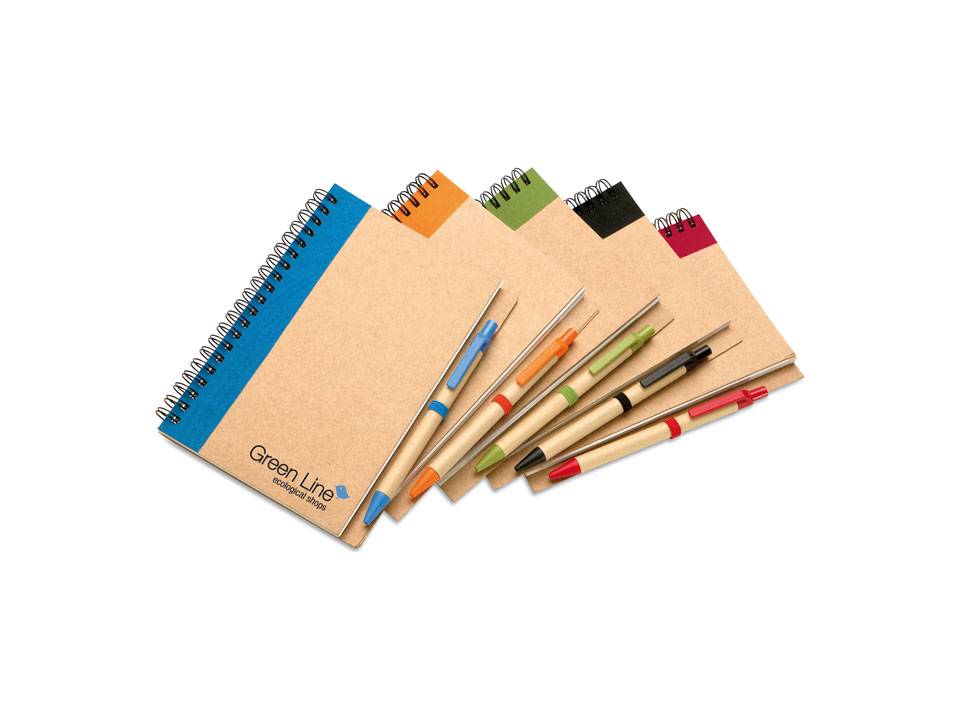 Recycled paper notebook and pen 9