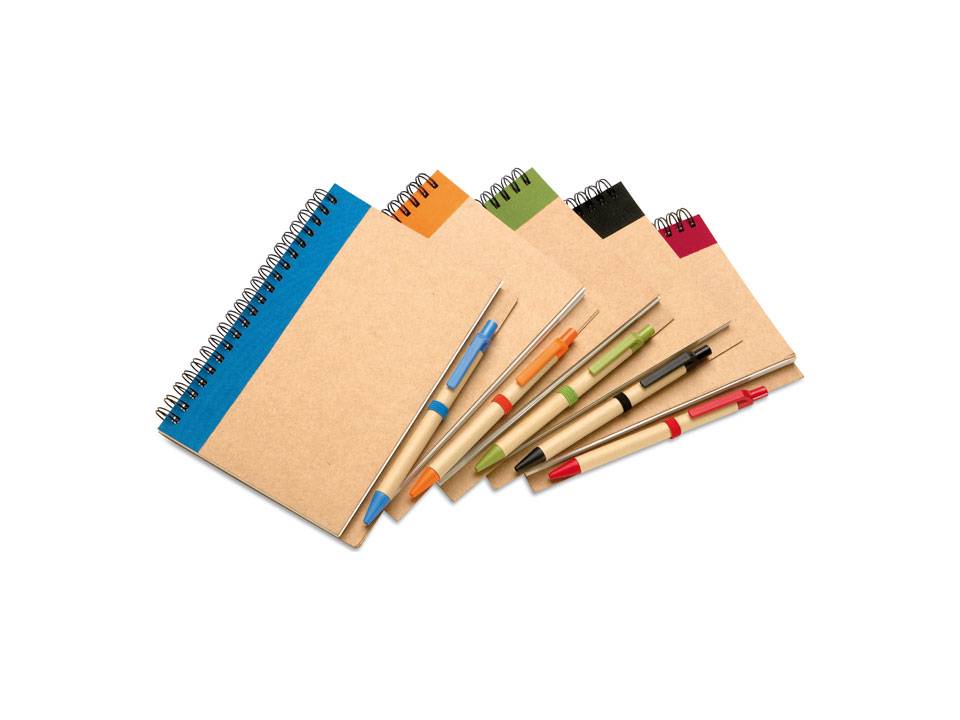 Recycled paper notebook and pen 3