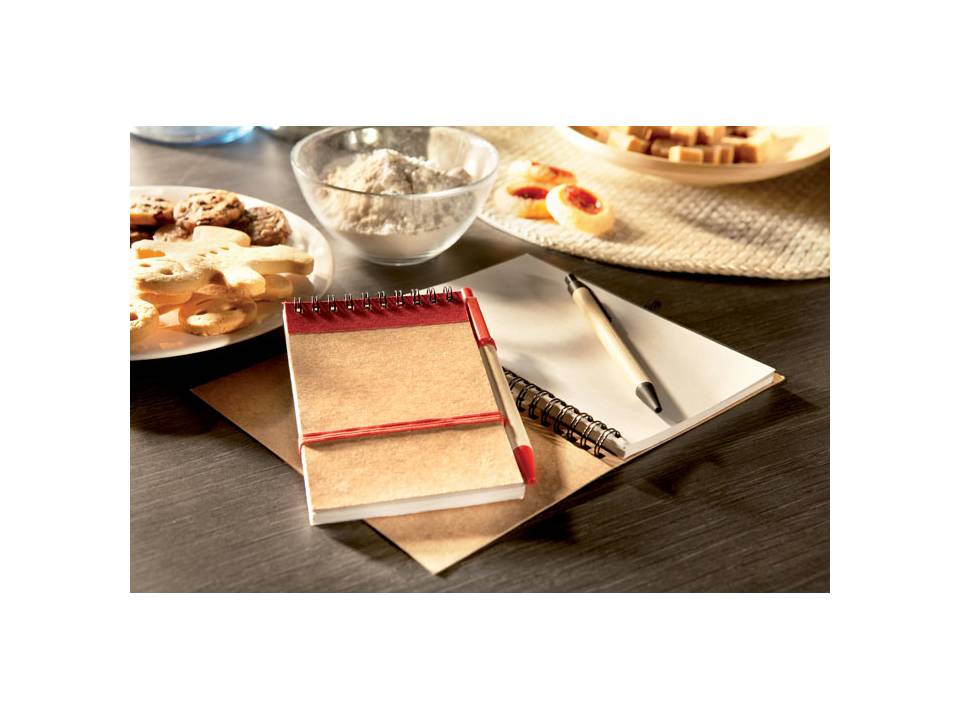 Recycled paper notebook and pen 17