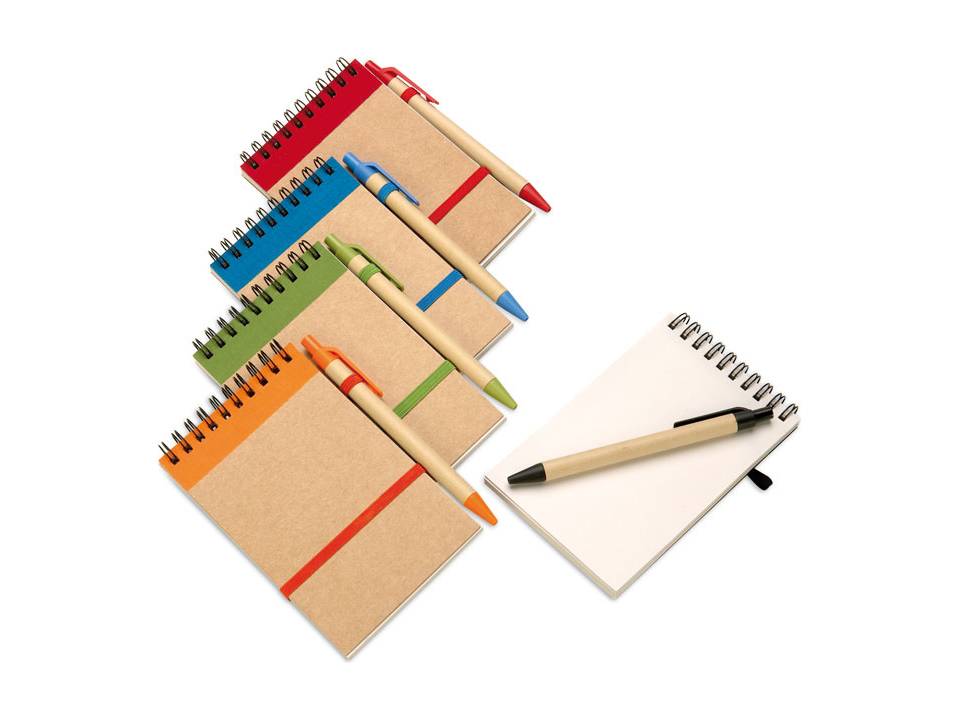 Recycled paper notebook and pen 6