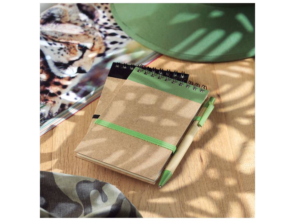 Recycled paper notebook and pen 11