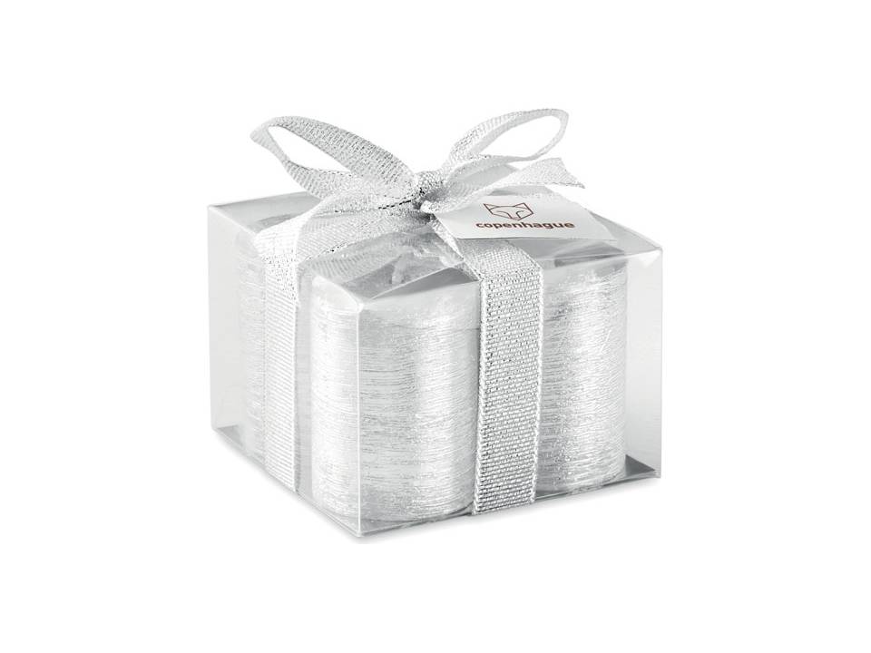 Set of 4 silver candles 2