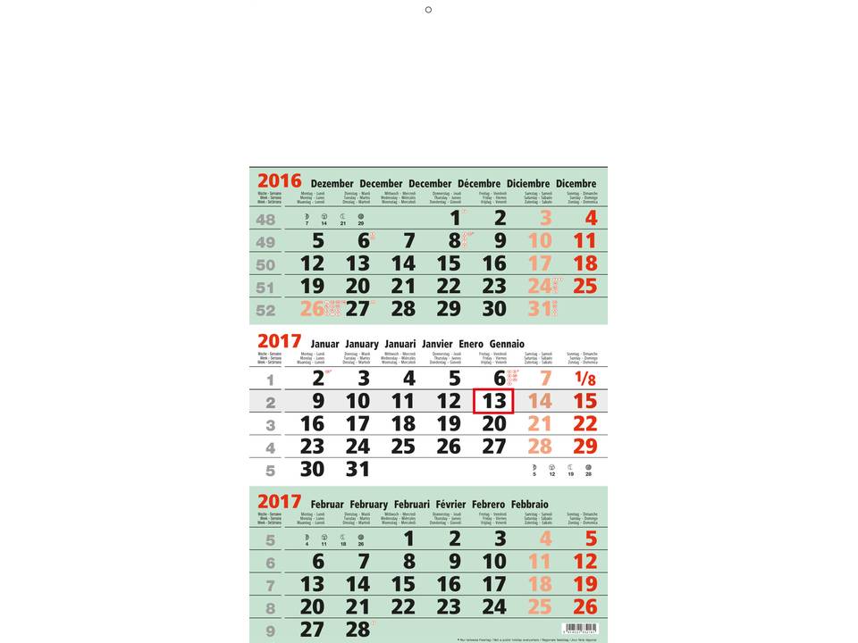 3 Months calendar Business 3