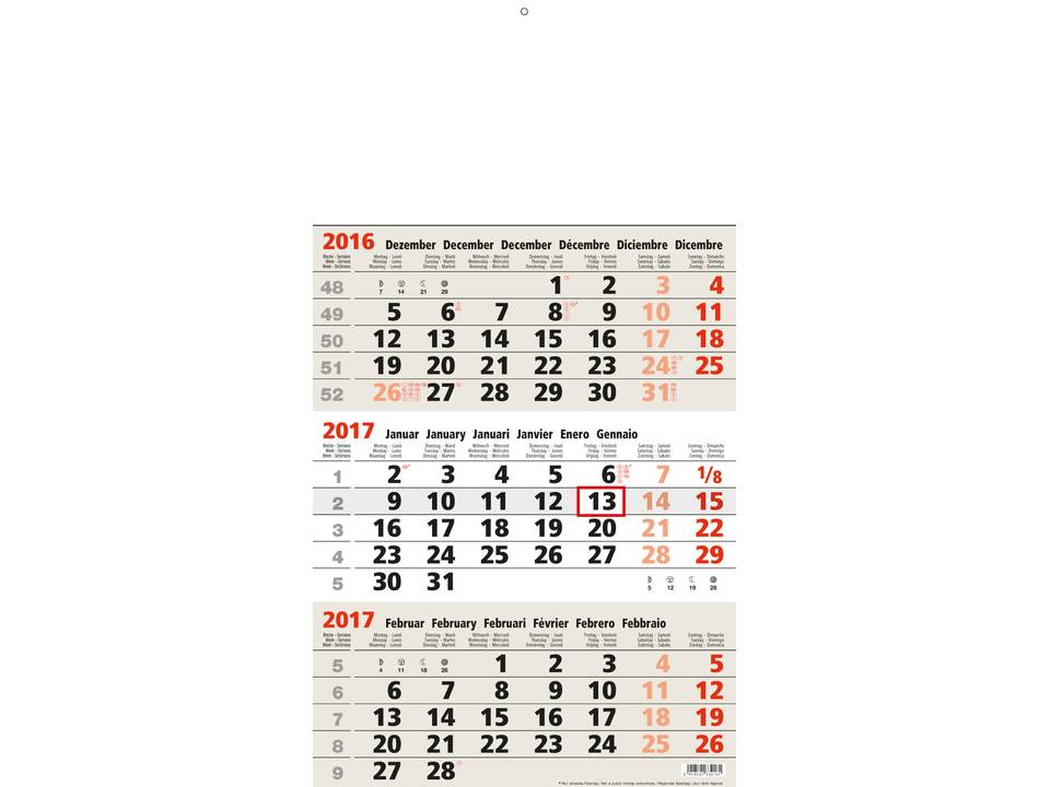 3 Months calendar Business 2