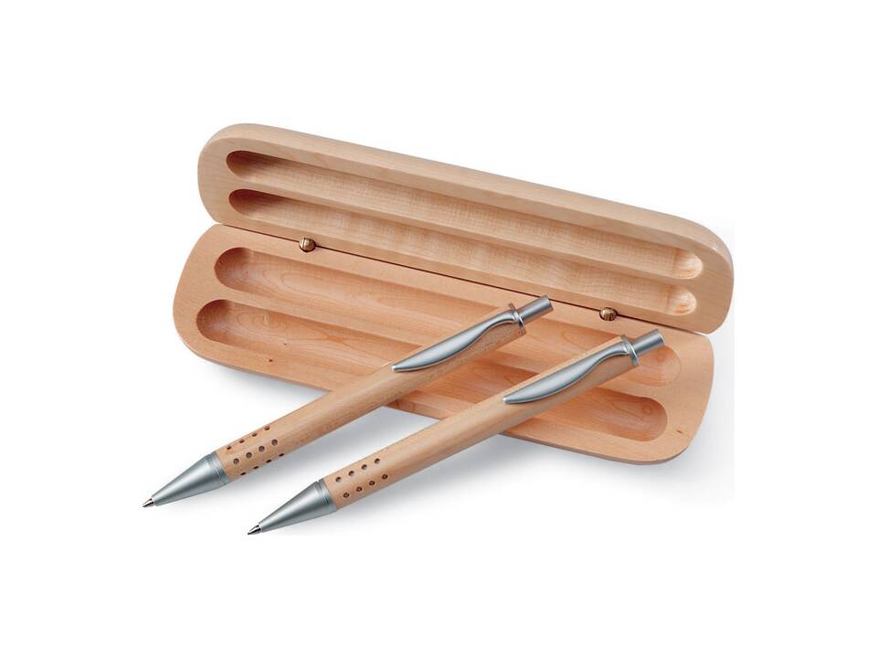 Pen gift set in wooden box