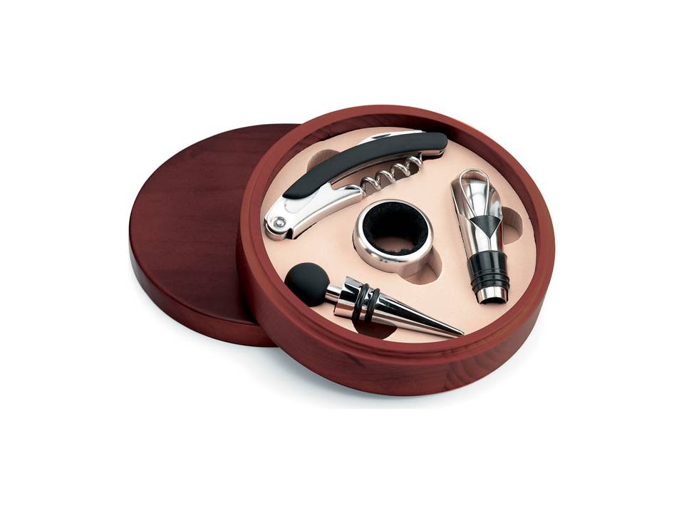 Wine set in wooden box 3