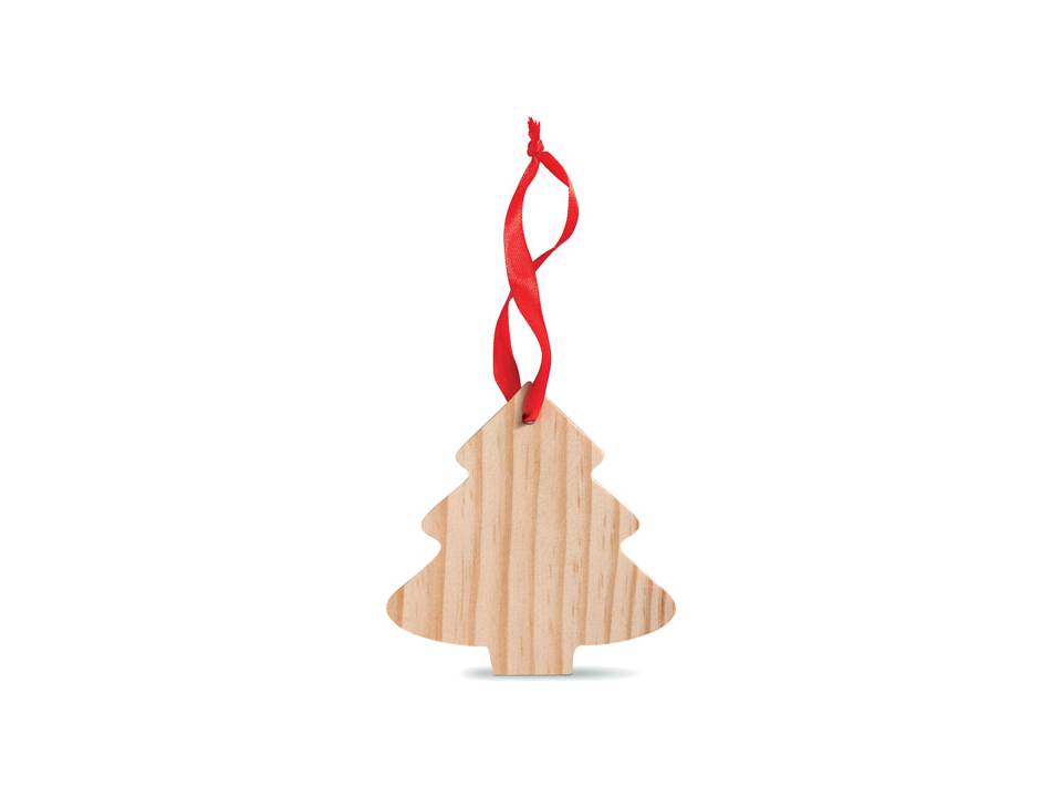 Kerstboomvormige houten hanger