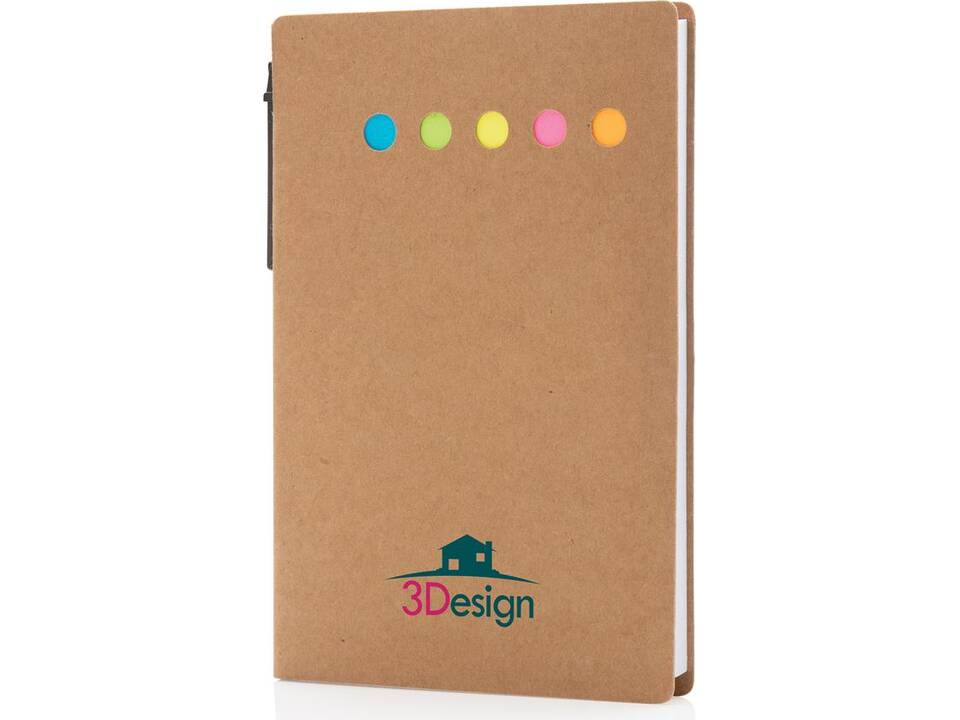 Kraft sticky notes A6 booklet with pen 7