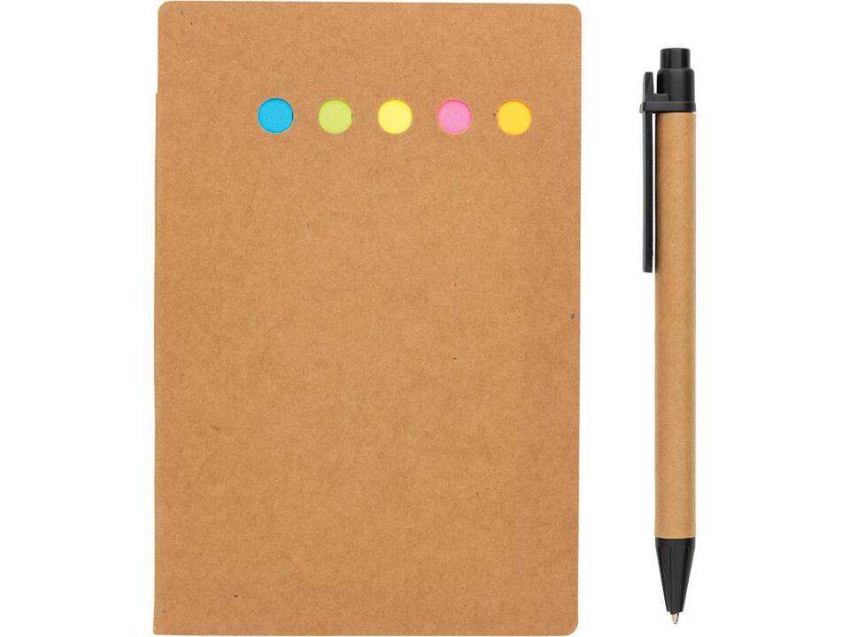 Kraft sticky notes A6 booklet with pen 2