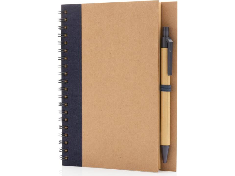 Kraft spiral notebook with pen 13